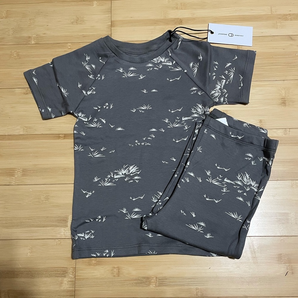 Colored Organics Grass Jammies Set 4T Unisex Girl Boy - Picture 2 of 6